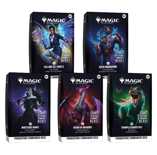 Magic: The Gathering Foundations Starter Commander Deck Set of 5