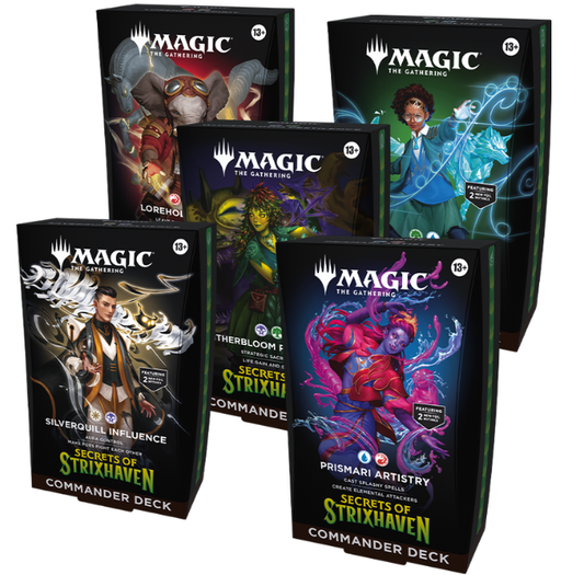 Magic: The Gathering Secrets of Strixhaven Commander Deck Set of 5