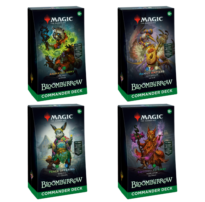 Magic: The Gathering Bloomburrow Commander Deck Set of 4
